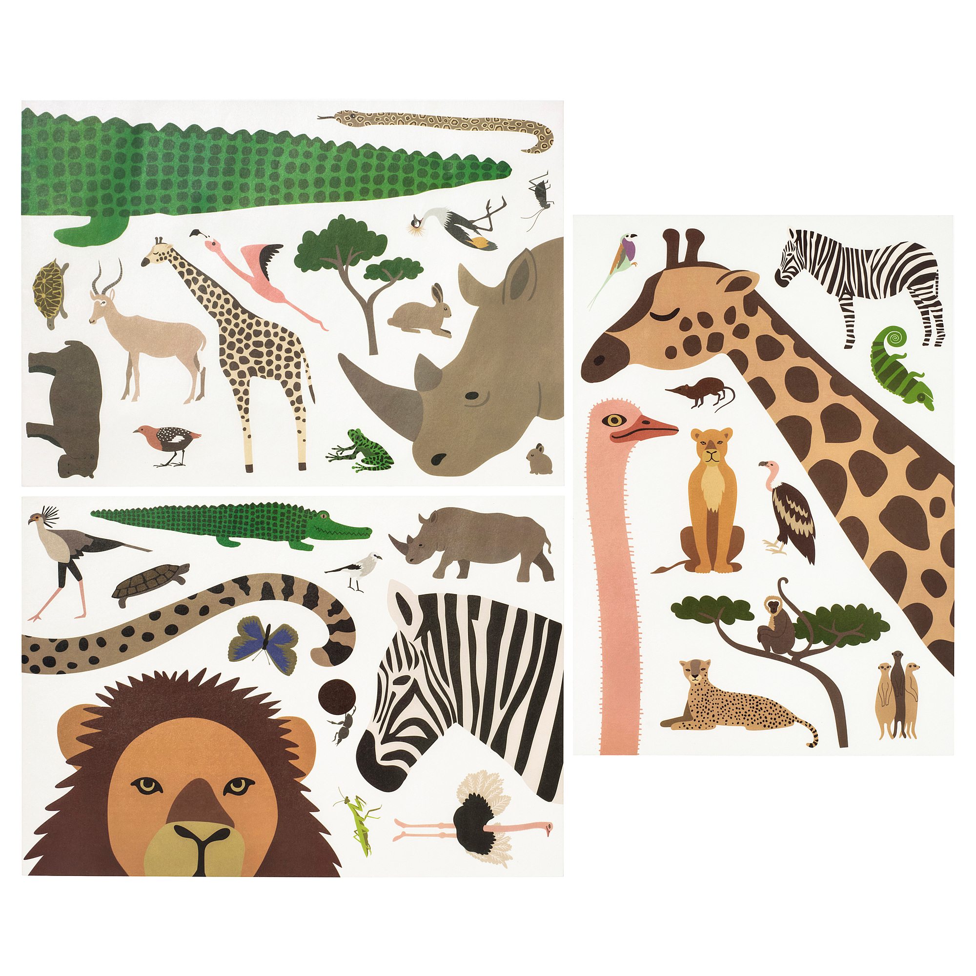 SANDLÖPARE decoration stickers, set of 3