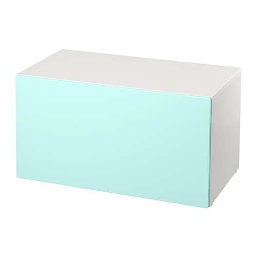 SMÅSTAD - 長凳附收納盒, 白色/淺土耳其藍 | IKEA 線上購物 - PE786132_S4