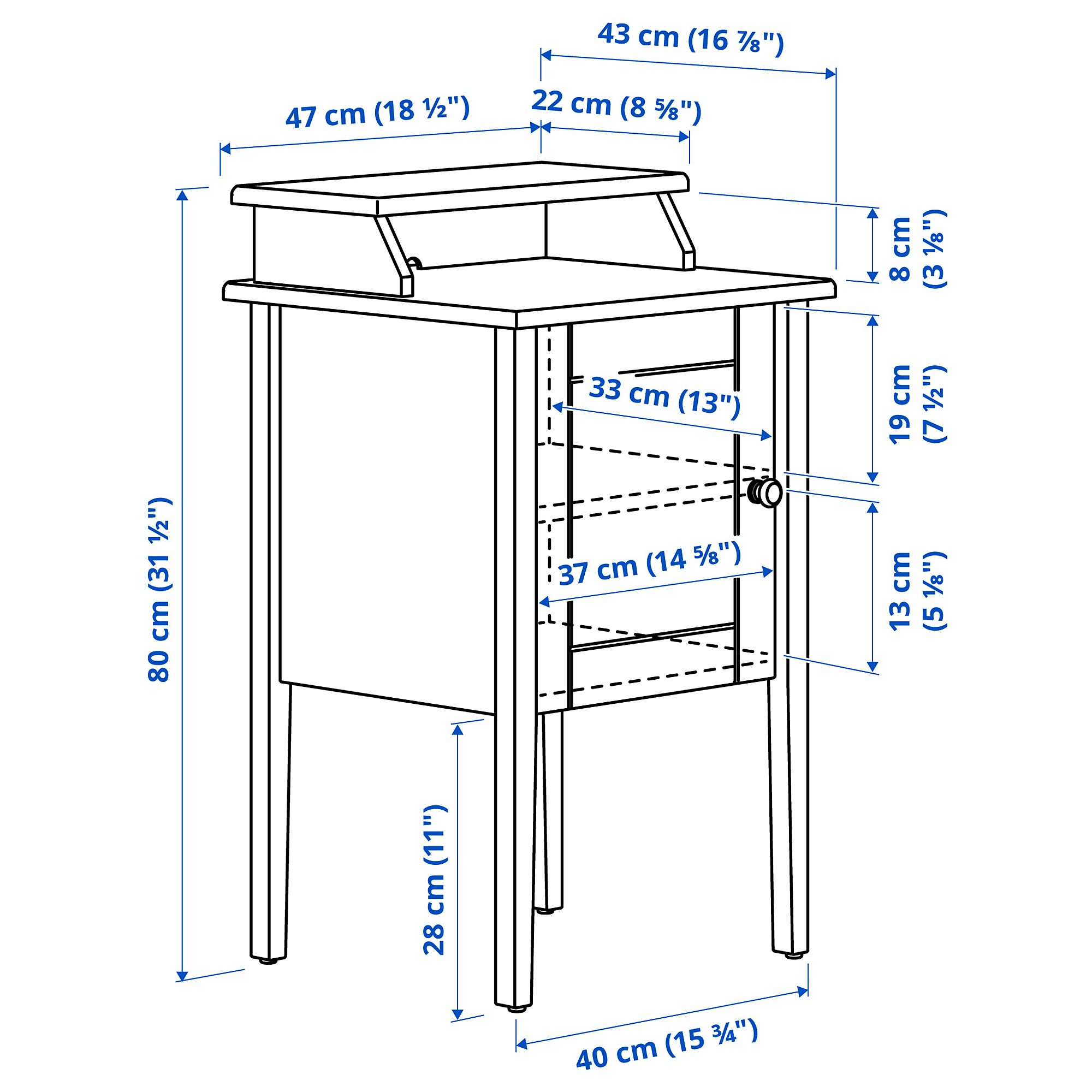 OLDERDALEN bedside table