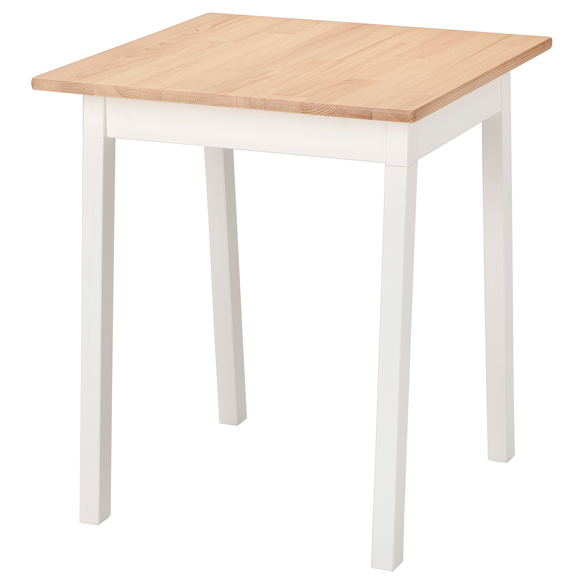 PINNTORP 桌子, 淺棕色/染白色, 65x65 公分 IKEA 線上購物