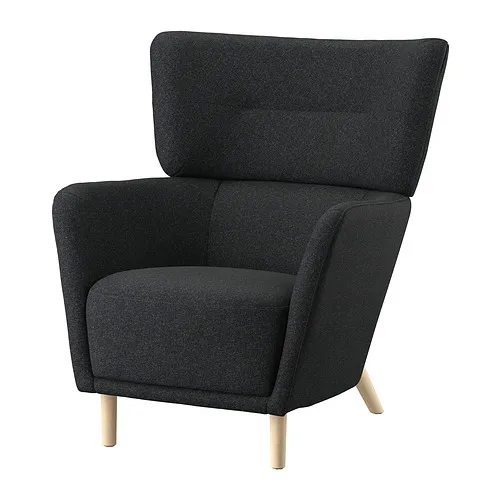 OSKARSHAMN - wing chair, Gunnared black-grey | IKEA Taiwan Online - PE872953_S4