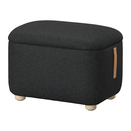 OSKARSHAMN - footstool with storage, Gunnared black-grey | IKEA Taiwan Online - PE872958_S4