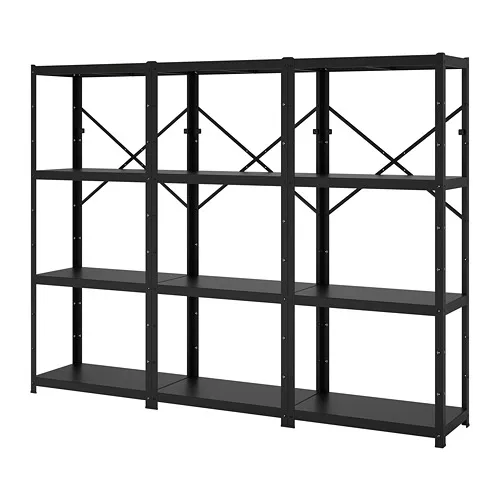 BROR - shelving unit, black, 254x40x190 cm | IKEA Taiwan Online - PE688412_S4