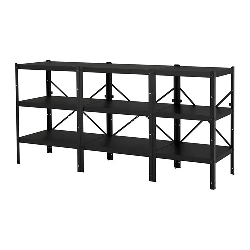 BROR - shelving unit, black, 234x55x110 cm | IKEA Taiwan Online - PE688434_S4