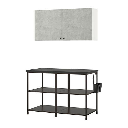 ENHET - wall storage combination, anthracite/concrete effect | IKEA Taiwan Online - PE831127_S4