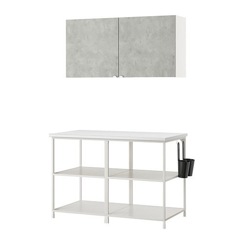 ENHET - wall storage combination, white/concrete effect | IKEA Taiwan Online - PE831121_S4
