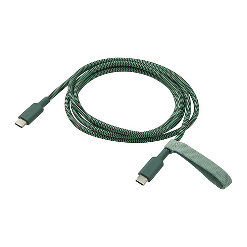 LILLHULT - USB-C轉USB-C, 墨綠色, 1.5 公尺 | IKEA 線上購物 - PE976483_S4