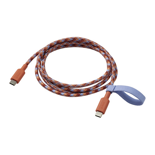 LILLHULT - USB-C轉USB-C, 橘色/紫色, 1.5 公尺 | IKEA 線上購物 - PE976487_S4