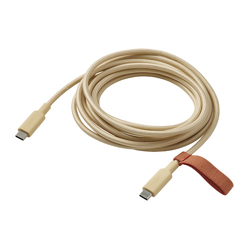 LILLHULT - USB-C轉USB-C, 亮米黃色, 3.0 公尺 | IKEA 線上購物 - PE976490_S4
