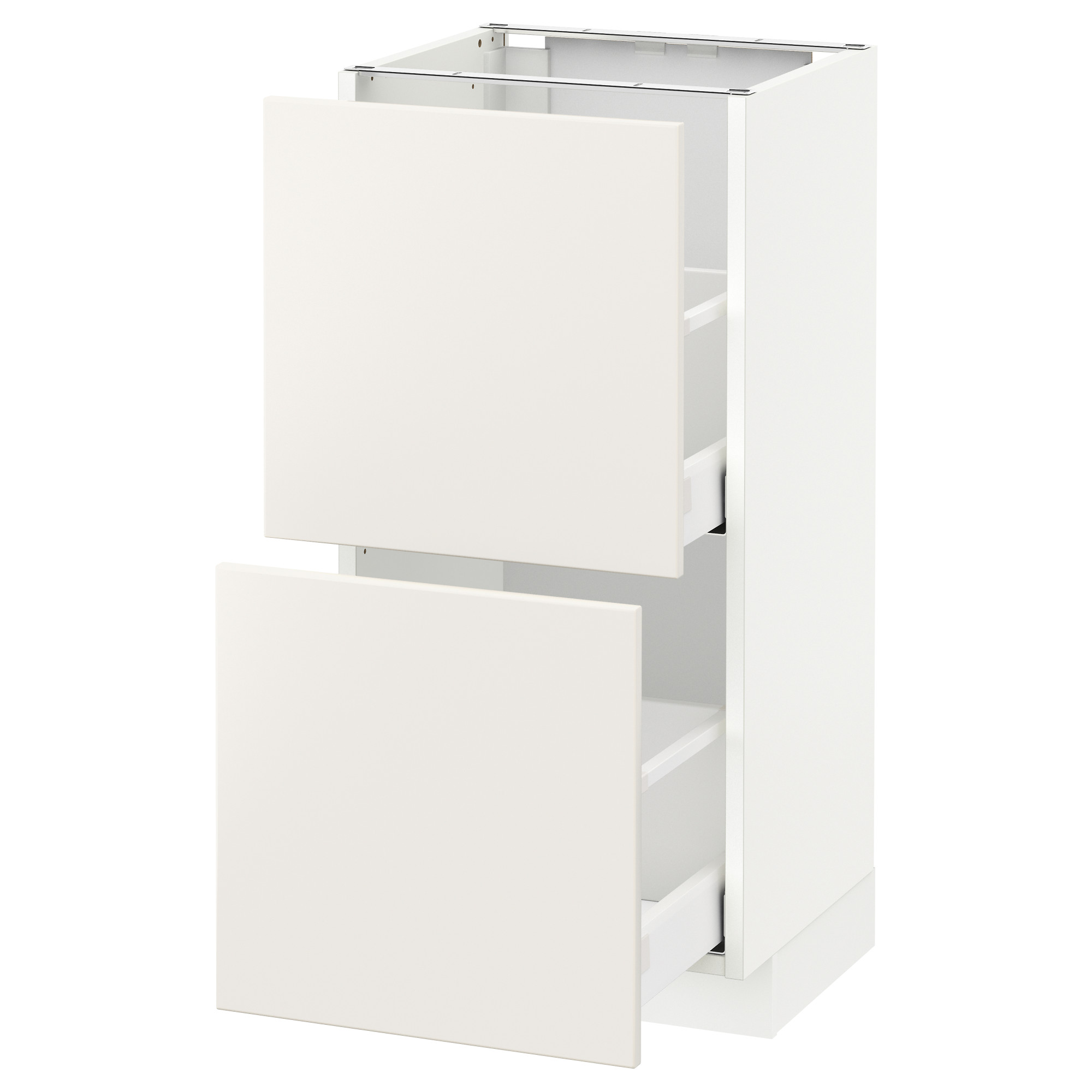 METOD base cabinet with 2 drawers