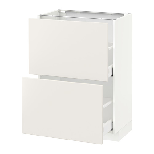 METOD base cabinet with 2 drawers