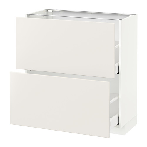 METOD - base cabinet with 2 drawers, white Maximera/Veddinge white | IKEA Taiwan Online - PE515801_S4