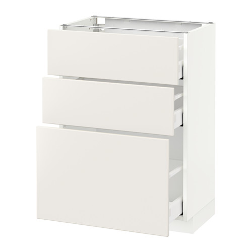 METOD - 附3抽底櫃, 白色 Maximera/Veddinge 白色 | IKEA 線上購物 - PE515806_S4