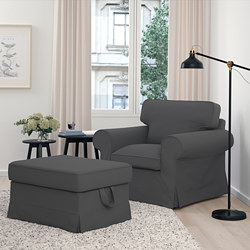 Ikea EKTORP Ottoman Cover Lofallet Beige  Bromma Footstool Slipcover New 