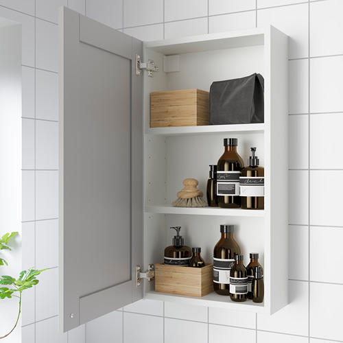 ENHET - 單門鏡櫃, 白色/灰色 框架 | IKEA 線上購物 - PE786275_S4