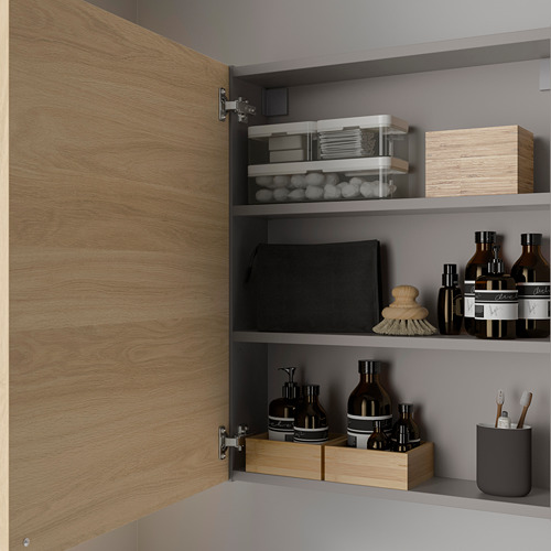 ENHET - 壁櫃組合, 灰色/橡木紋 | IKEA 線上購物 - PE786285_S4