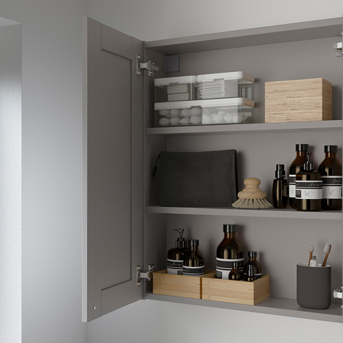 ENHET - 雙門鏡櫃, 灰色/灰色 框架 | IKEA 線上購物 - PE786289_S4
