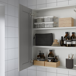 ENHET - mirror cabinet with 2 doors, grey/grey frame | IKEA Taiwan Online - PE773285_S3