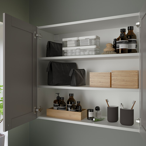 ENHET - 雙門鏡櫃, 白色/灰色 框架 | IKEA 線上購物 - PE786319_S4