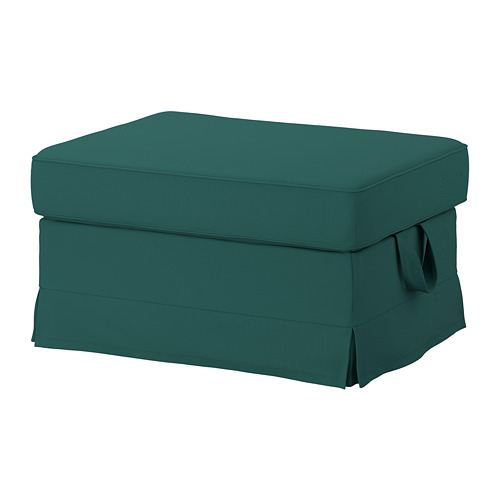 EKTORP - cover for footstool, Totebo dark turquoise | IKEA Taiwan Online - PE774450_S4
