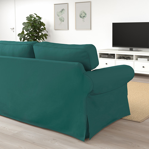 EKTORP - 3-seat sofa with chaise longue, Totebo dark turquoise | IKEA Taiwan Online - PE774477_S4
