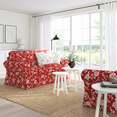 EKTORP - 2-seat sofa, Virestad red/white | IKEA Taiwan Online - PE774482_S4