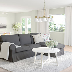 EKTORP - 3-seat sofa with chaise longue, Remmarn light grey | IKEA Taiwan Online - PE774505_S3