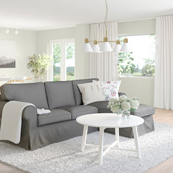 EKTORP - 3-seat sofa with chaise longue, Hallarp grey | IKEA Taiwan Online - PE774501_S3