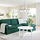EKTORP - 3-seat sofa with chaise longue, Totebo dark turquoise | IKEA Taiwan Online - PE774506_S1