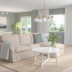 EKTORP - 3-seat sofa with chaise longue, Remmarn light grey | IKEA Taiwan Online - PE774505_S3