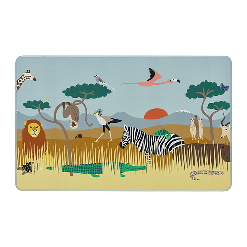 SANDLÖPARE - desk pad, multicolour animals on the savannah, 38x60 cm | IKEA Taiwan Online - PE976653_S4