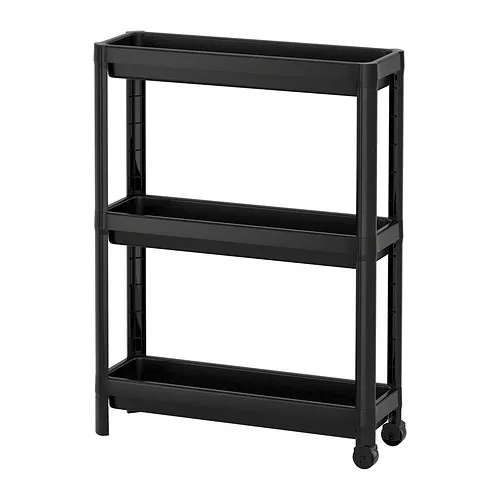 VESKEN - 推車, 黑色, 54x18x71 公分 | IKEA 線上購物 - PE976659_S4