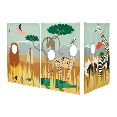 KURA - bed curtain, multicolour/animals on the savannah | IKEA Taiwan Online - PE976667_S4