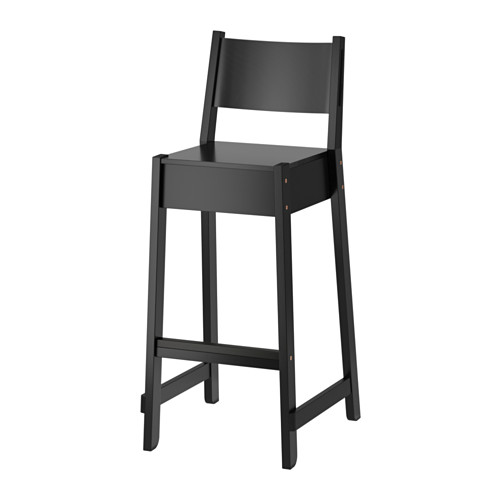 NORRÅKER - bar stool with backrest, black | IKEA Taiwan Online - PE641228_S4