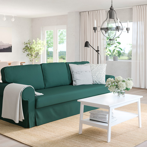 VRETSTORP - 3-seat sofa-bed, Totebo dark turquoise | IKEA Taiwan Online - PE774602_S4