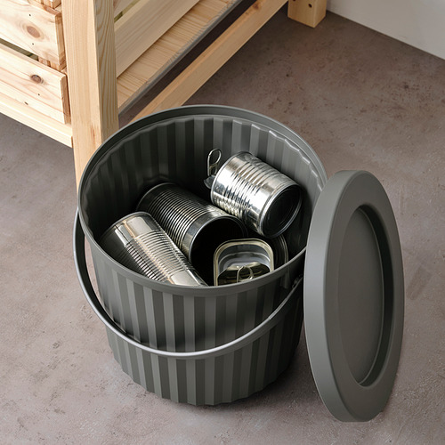 DAMMÄNG bin with lid