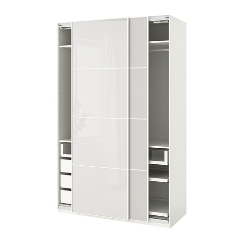 PAX - 衣櫃, 白色/淺灰色, 150x66x236公分 | IKEA 線上購物 - PE731832_S4