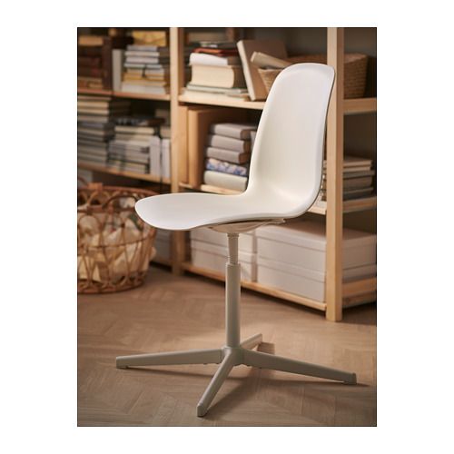LEIFARNE - 旋轉椅, 白色/Balsberget 白色 | IKEA 線上購物 - PH167190_S4