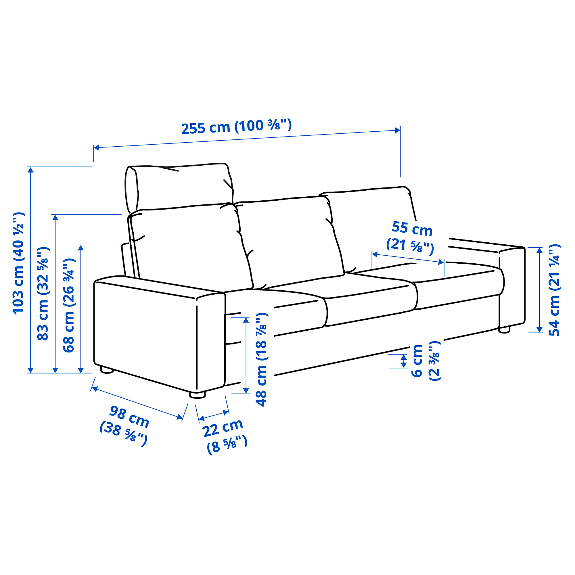 VIMLE 3-seat sofa