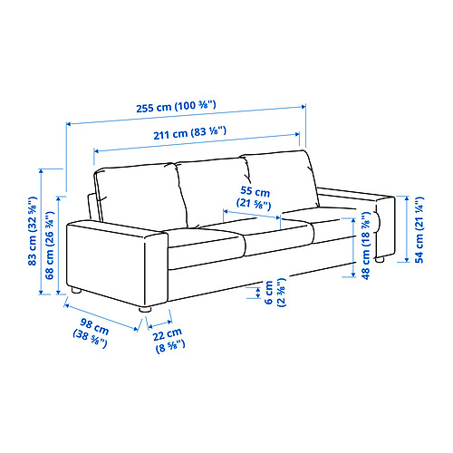 VIMLE 3-seat sofa