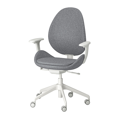 HATTEFJÄLL office chair with armrests