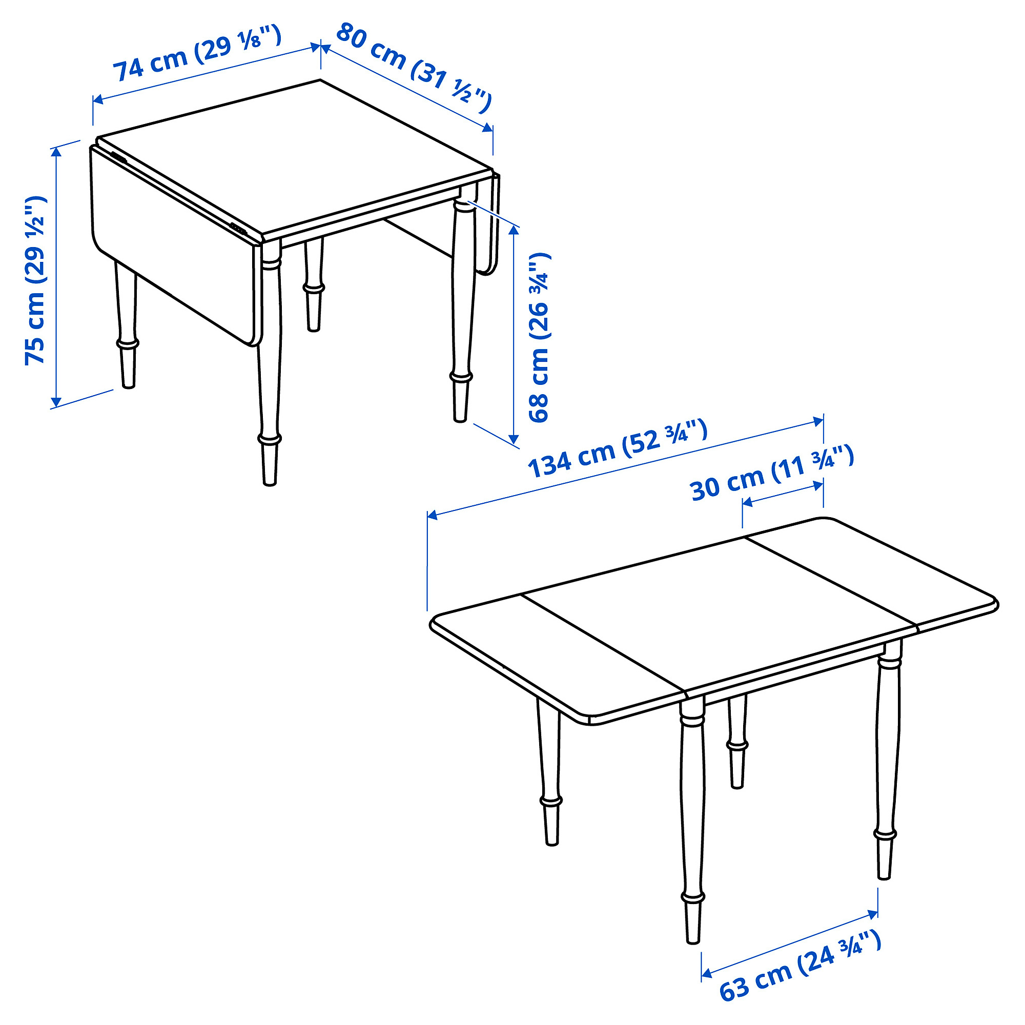 DANDERYD drop-leaf table