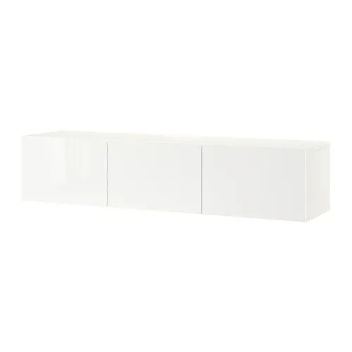 BESTÅ - 電視櫃附門板, 白色/Selsviken 高亮面 白色, 180x42x38 公分 | IKEA 線上購物 - PE731907_S4