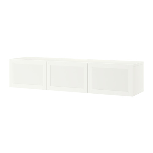 BESTÅ - 電視櫃附門板, 白色/Hanviken 白色, 180x42x38 公分 | IKEA 線上購物 - PE731911_S4