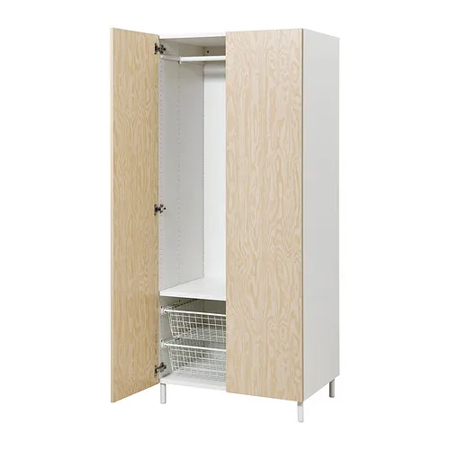 PLATSA - 雙門衣櫃/衣櫥, 白色/Kalbåden 松木效果, 80x57x191 公分 | IKEA 線上購物 - PE913302_S4