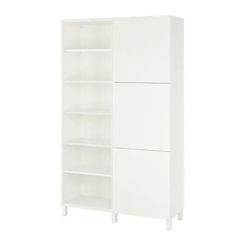 BESTÅ - 附門收納組合, 白色/Lappviken/Stubbarp 白色, 120x42x202 公分 | IKEA 線上購物 - PE731957_S4