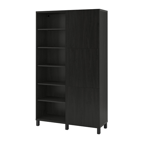 BESTÅ - storage combination with doors, black-brown/Lappviken/Stubbarp black-brown | IKEA Taiwan Online - PE731961_S4
