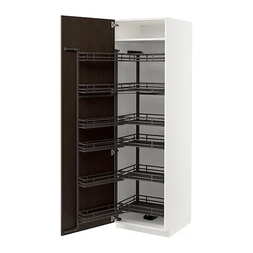 METOD - 高櫃附拉出式食品櫃, 白色/Sinarp 棕色, 60x60x200 公分 | IKEA 線上購物 - PE873386_S4