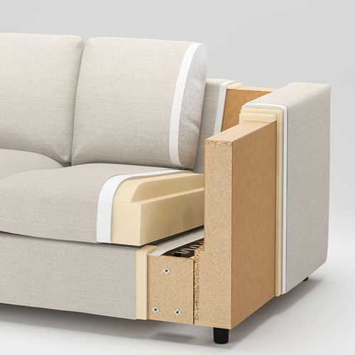VIMLE - 2-seat sofa, with wide armrests/Gunnared beige | IKEA Taiwan Online - PE732037_S4