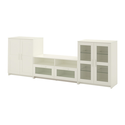 BRIMNES TV storage combination/glass doors